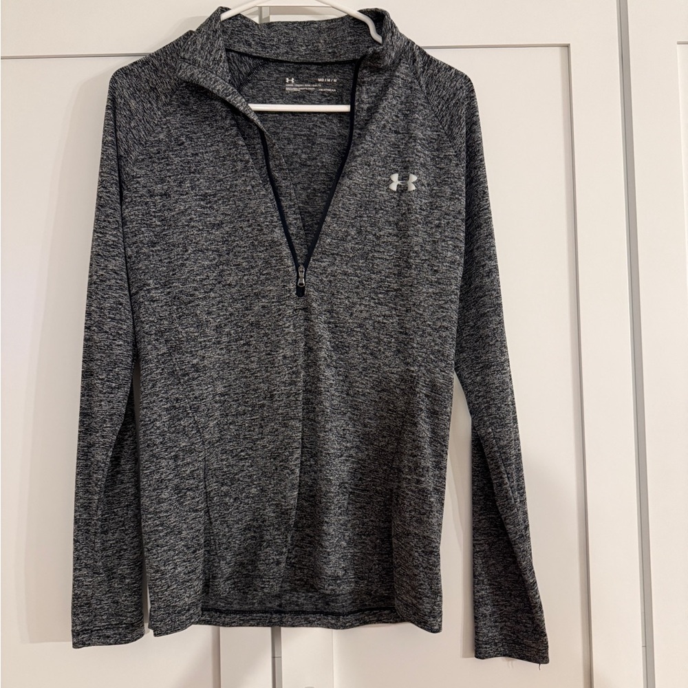 Under Armour Black and White Quarter-Zip Pullover